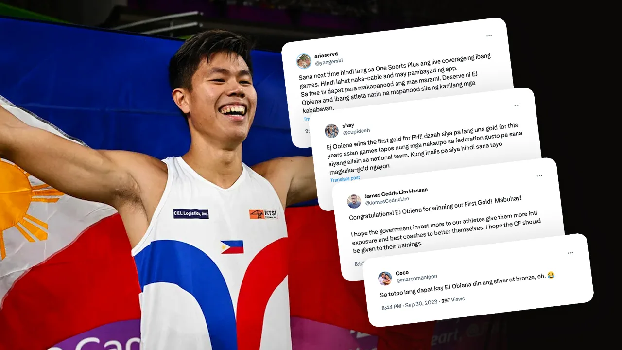 Raising the bar: Filipinos online laud EJ Obiena’s historic Asian Games win